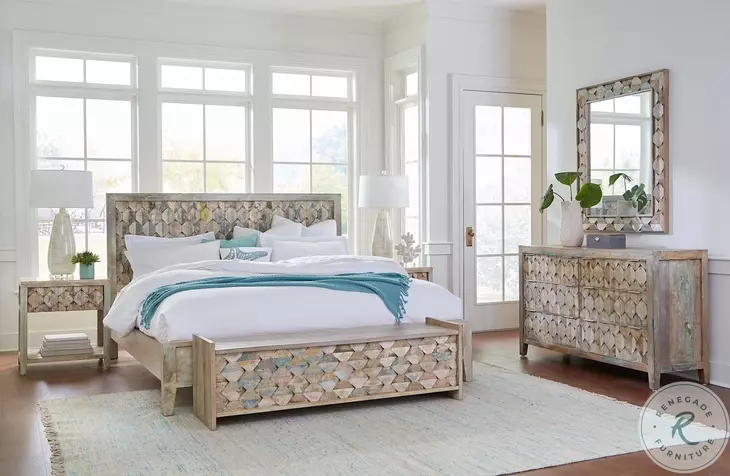 Cordoba Vintage Teal Queen Platform Bed