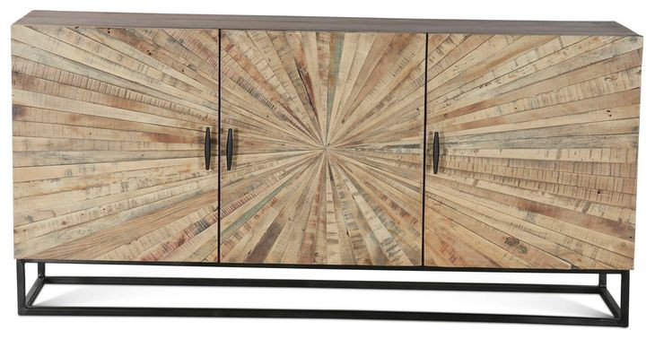 Palm Desert Natural 3 Door Sideboard
