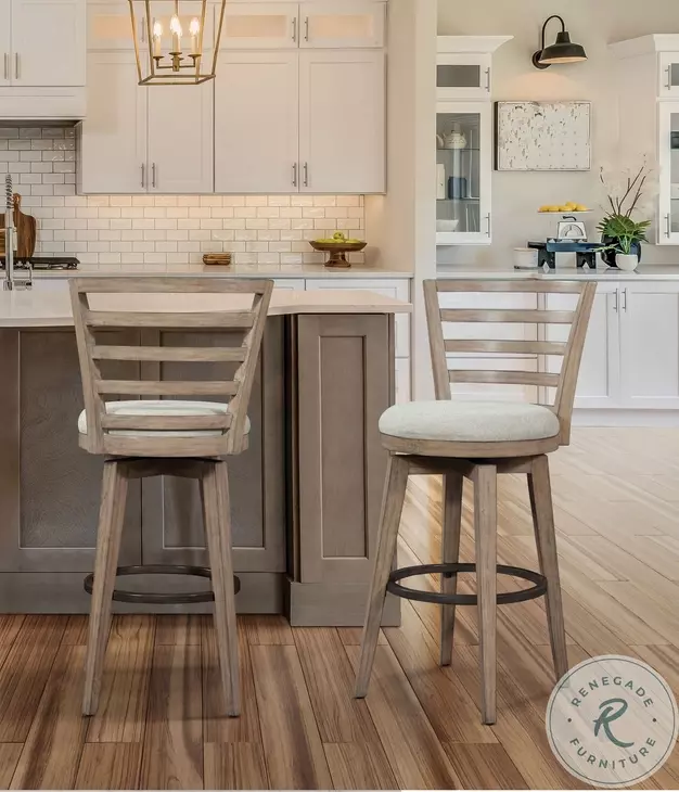 Meadowbrook Brown Swivel Bar Stool