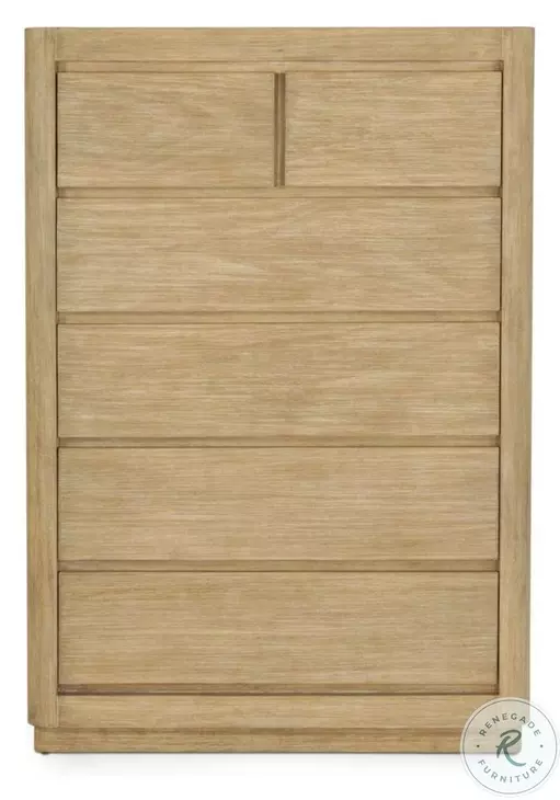 Oakridge Stylish Weathered Tan Natural 6 Drawer Chest