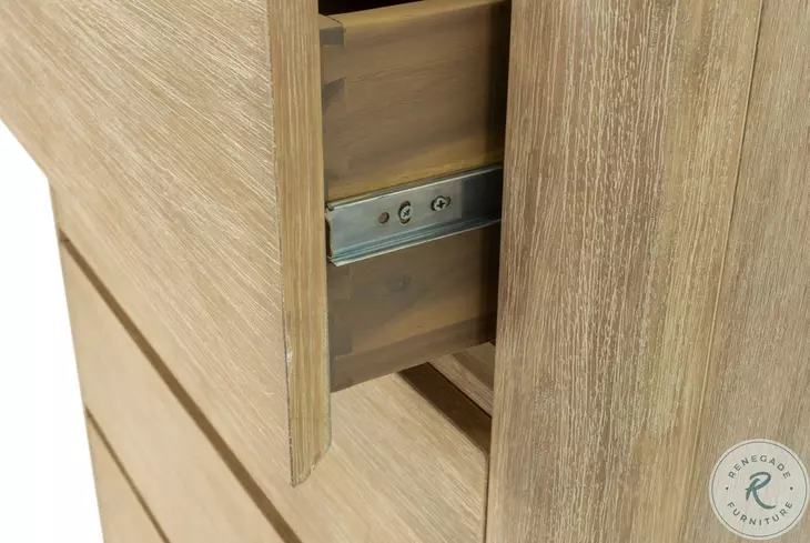 Oakridge Stylish Weathered Tan Natural 6 Drawer Chest