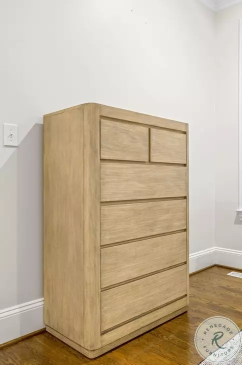Oakridge Stylish Weathered Tan Natural 6 Drawer Chest