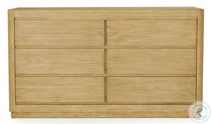 Oakridge Stylish Weathered Tan Natural 6 Drawer Dresser