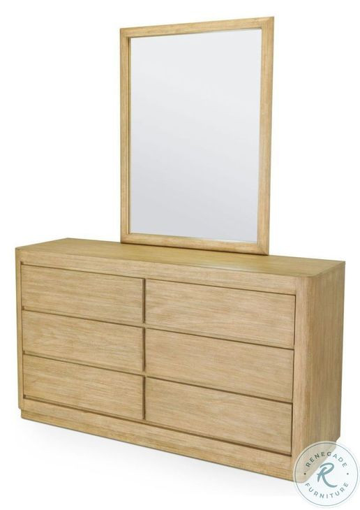 Oakridge Stylish Weathered Tan Natural 6 Drawer Dresser