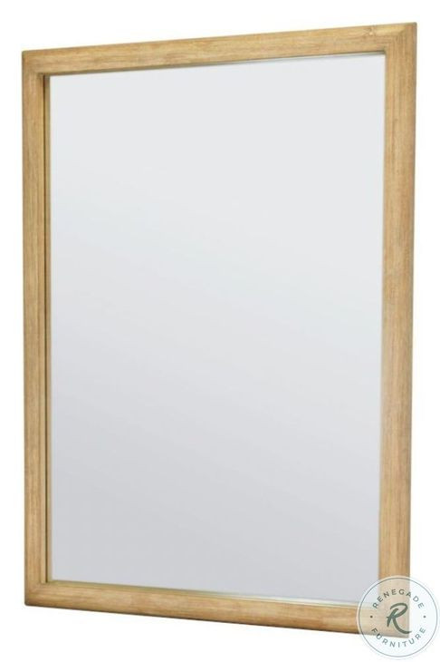 Oakridge Stylish Weathered Tan Natural Rectangular Dresser Mirror
