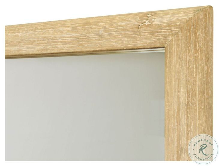 Oakridge Stylish Weathered Tan Natural Rectangular Dresser Mirror