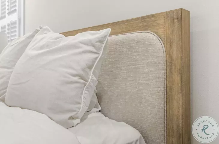 Oakridge Weathered Natural Queen Upholstered Headboard
