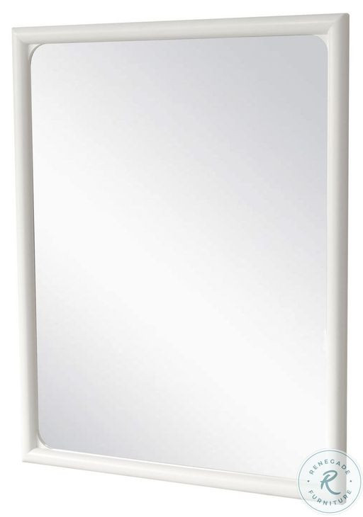 Harbor Point Reed Timeless Clean White Rectangular Dresser Mirror