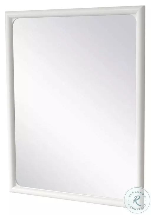 Harbor Point Reed Timeless Clean White Rectangular Dresser Mirror