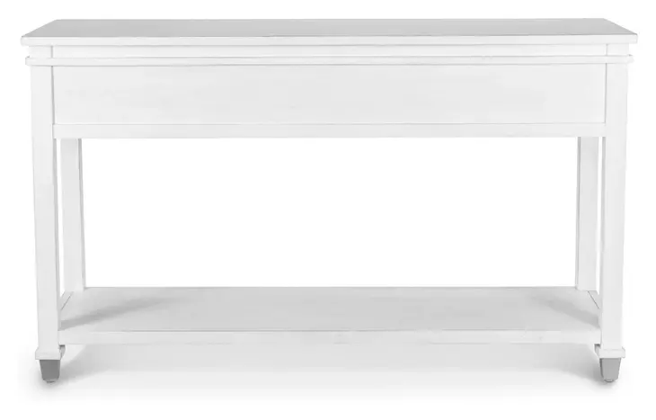 Point Breeze Fresh White and Soft Gray Glaze Rectangular Occasional Table Set with Casters