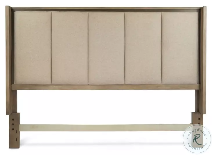 Vista Verde Muted Earth Tones and Clay Performance Fabric Queen Upholstered Headboard