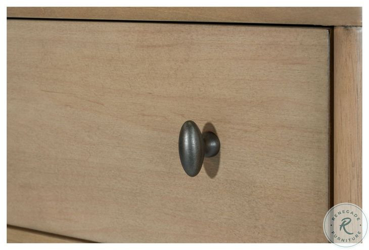 Maplewood Warm Maple 1 Drawer Nightstand with USB Charging