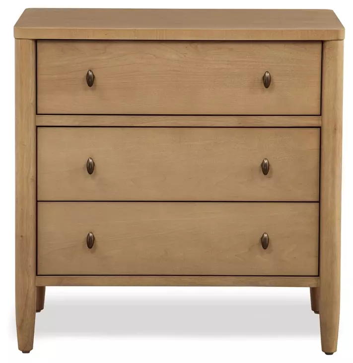 Chatham Warm Maple 3 Drawer Nightstand with USB Charging