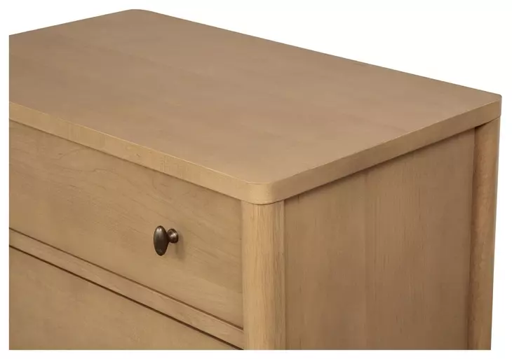Chatham Warm Maple 3 Drawer Nightstand with USB Charging