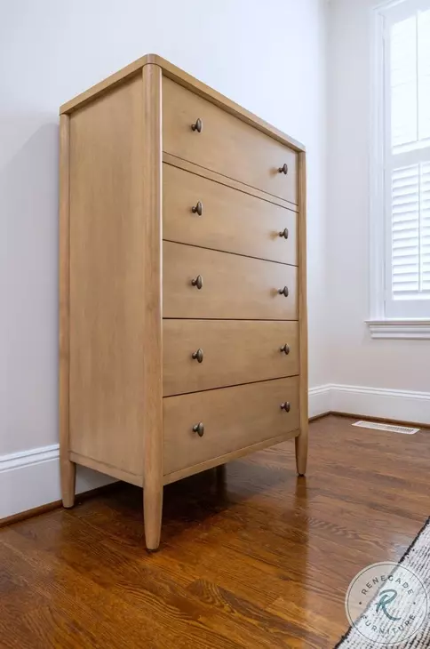 Maplewood Warm Maple 5 Drawer Chest