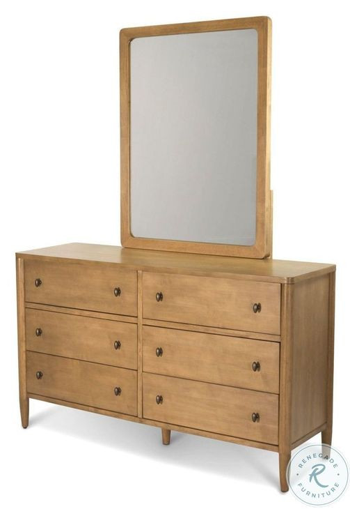 Maplewood Warm Maple 6 Drawer Dresser