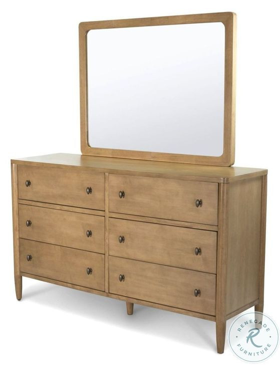 Maplewood Warm Maple 6 Drawer Dresser