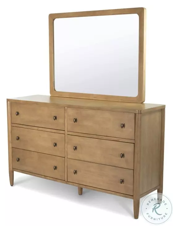 Maplewood Warm Maple 6 Drawer Dresser