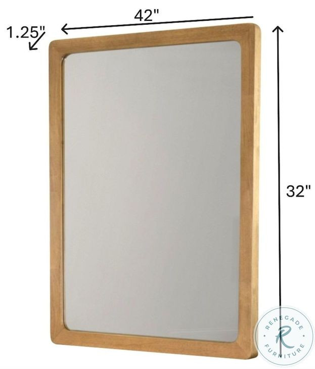 Maplewood Warm Maple Rectangular Dresser Mirror