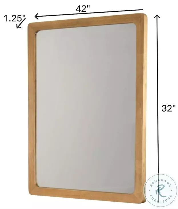 Maplewood Warm Maple Rectangular Dresser Mirror