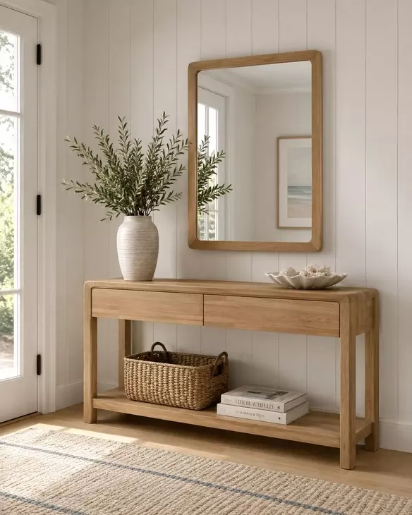 Maplewood Warm Maple Rectangular Dresser Mirror