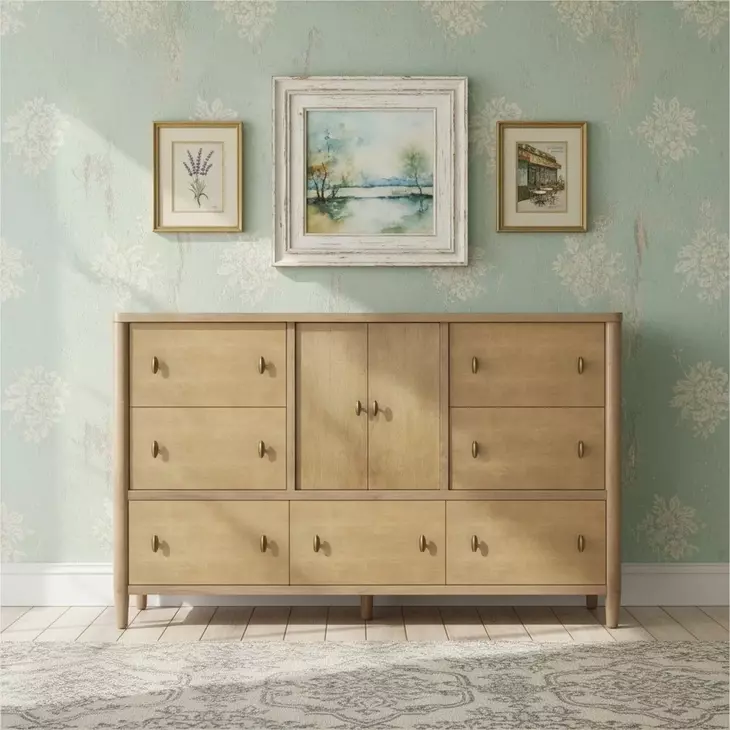 Chatham Warm Maple 7 Drawer Door Dresser