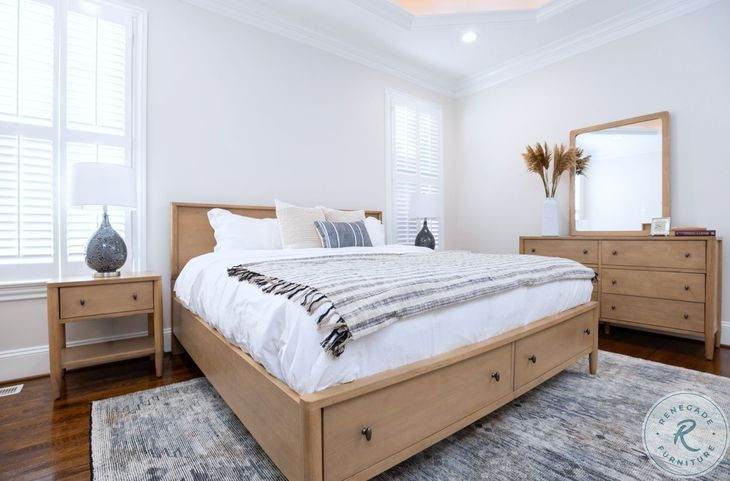 Maplewood Warm Maple Storage Bedroom Set