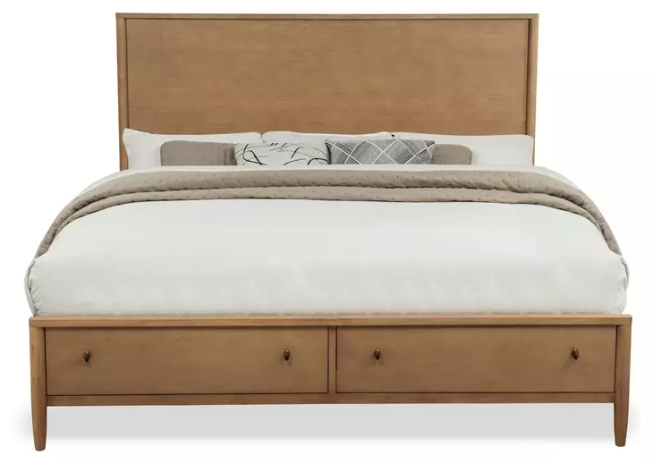 Chatham Warm Maple King Storage Tall Platform Bed
