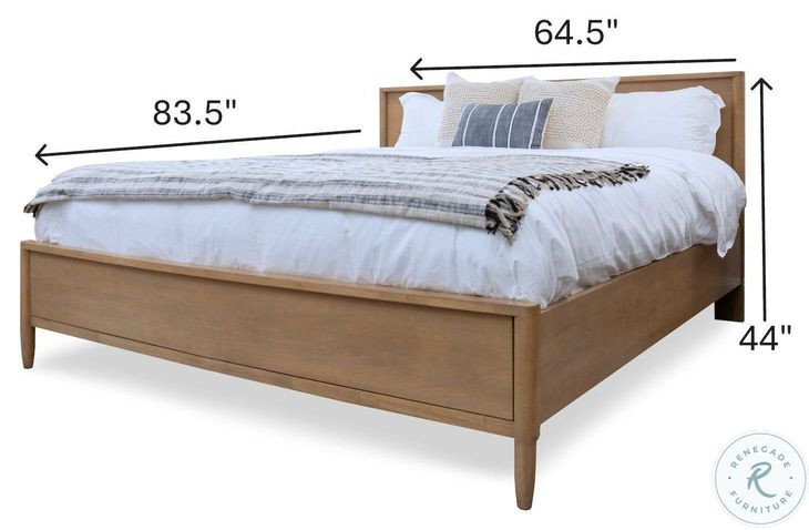 Maplewood Warm Maple Queen Low Profile Platform Bed