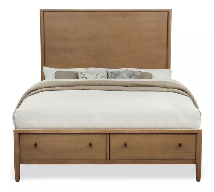 Chatham Warm Maple Queen Storage Tall Platform Bed