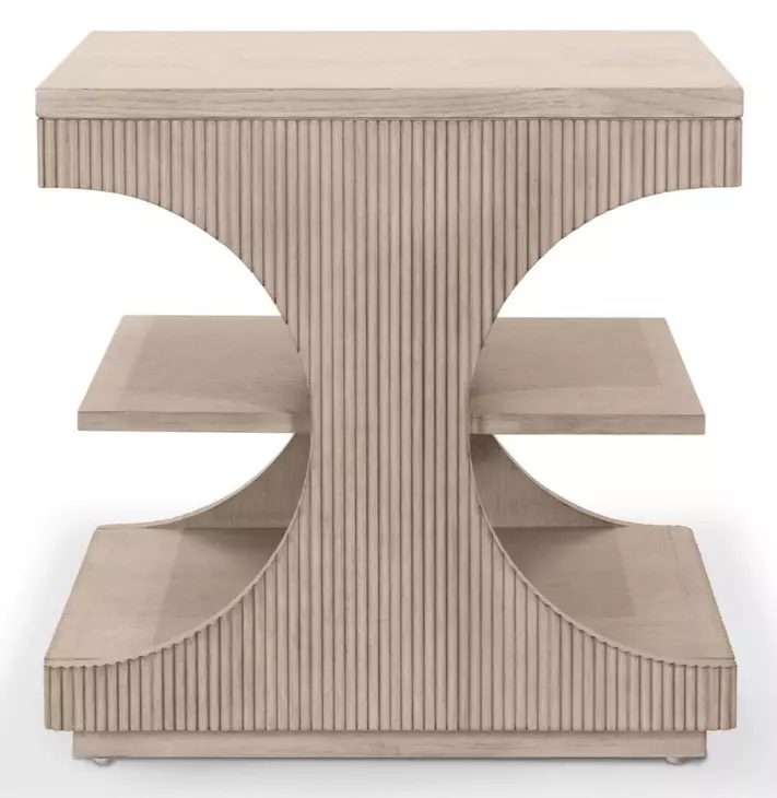 Manhattan Valley Dusty Rose Rectangular End Table
