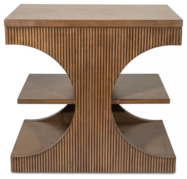 Manhattan Valley Vintage Chestnut Rectangular Chairside Table