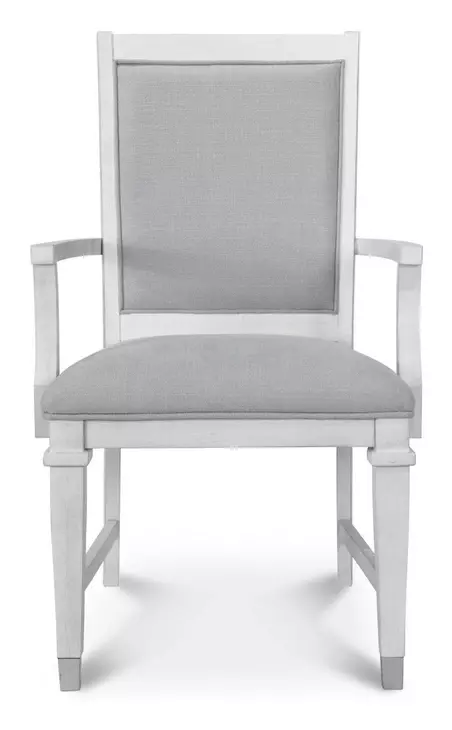 Point Breeze Gray Performance Fabric Upholstered Arm Chair Set of 2