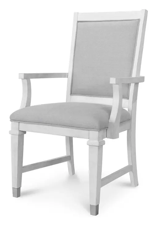 Point Breeze Gray Performance Fabric Upholstered Arm Chair Set of 2
