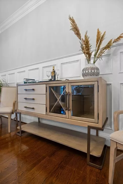 Rio Vista Muted Earth Tones and Clay 2 Door Credenza with Reversible Panels