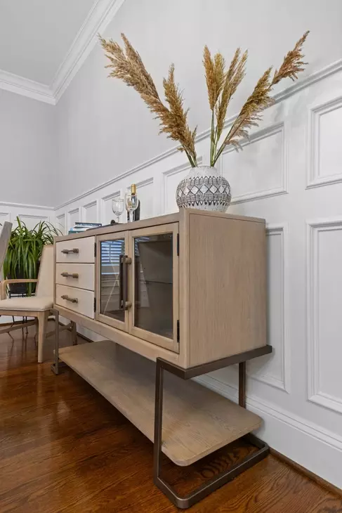 Rio Vista Muted Earth Tones and Clay 2 Door Credenza with Reversible Panels