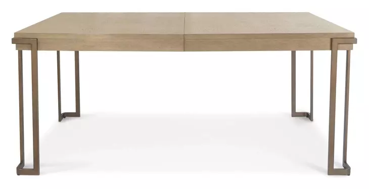 Rio Vista Muted Earth Tones and Clay 86" Extendable Rectangular Dining Table with Self Storing Leaf