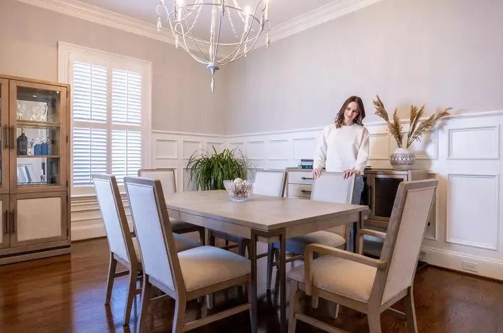 Rio Vista Muted Earth Tones and Clay 86" Extendable Rectangular Dining Table with Self Storing Leaf