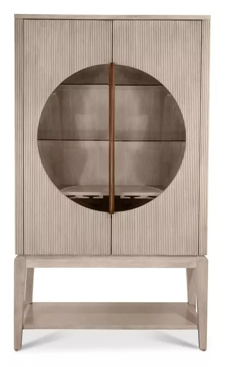 Manhattan Valley Dusty Rose 2 Door Curio Cabinet with LED