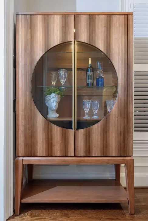 Manhattan Valley Vintage Chestnut 2 Door Curio Cabinet with LED