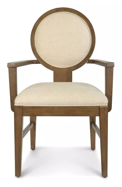 Manhattan Valley Neutral Performance Fabric Upholstered Arm Chair Set of 2