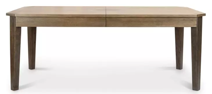 Sun Haven Oak and Walnut 96" Extendable Rectangular Dining Table with Self Storing Leaf