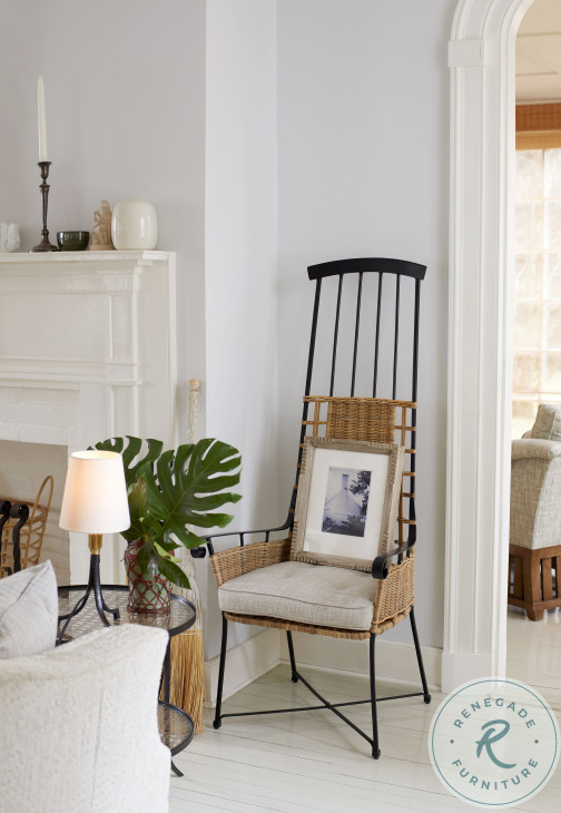 Dorset Wicker Woven And Metal Chair