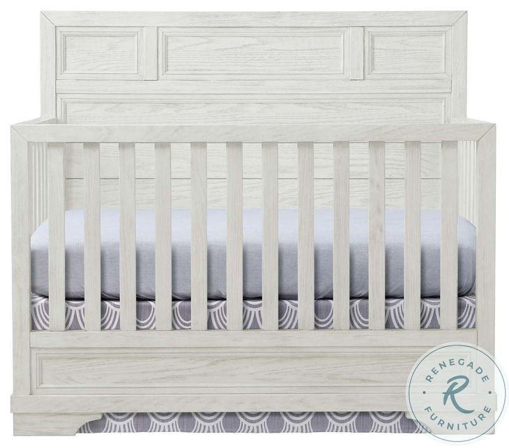 Foundry White Dove Flat Top Convertible Standard Crib