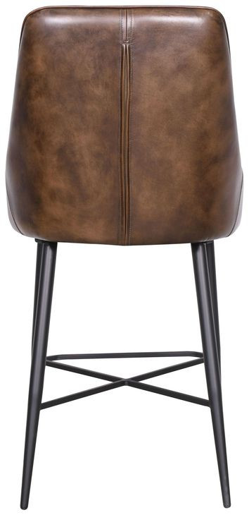 Galway Antique Whiskey Leather Counter Height Stool