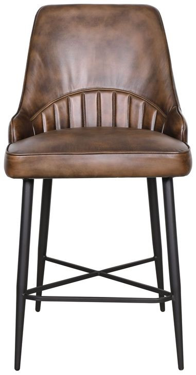 Galway Antique Whiskey Leather Counter Height Stool