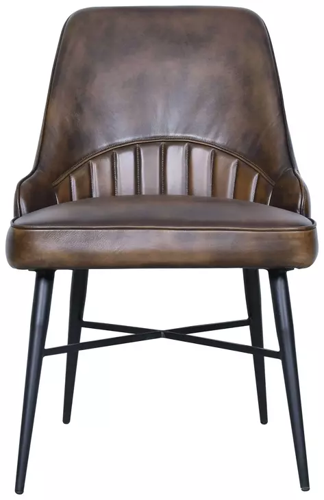 Galway Antique Whiskey Leather Dining Chair