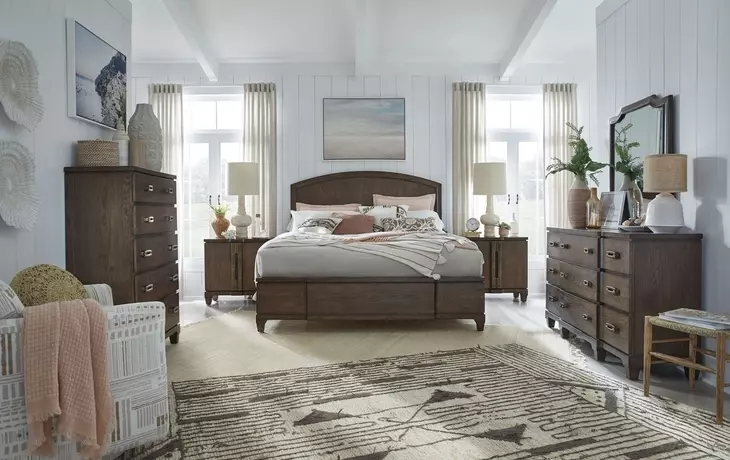 Canehurst Spiced Rum King Panel Bed