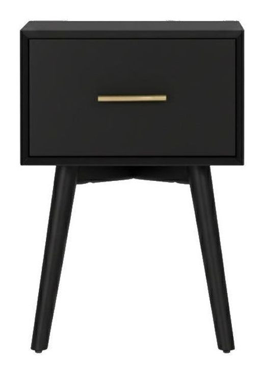 Flynn Black Rectangular End Table