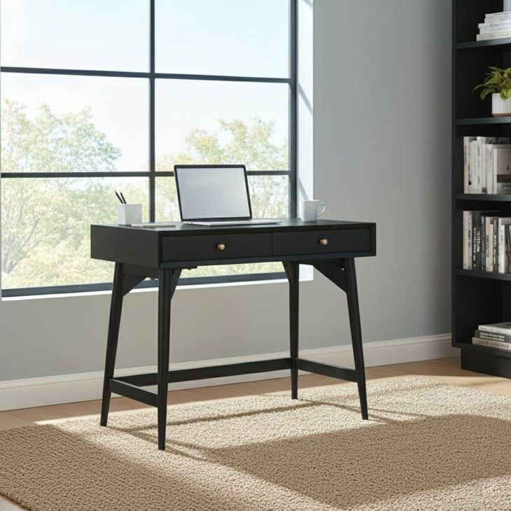 Flynn Black 36" Mini Writing Desk